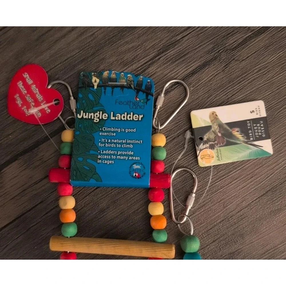 Caitec Featherland Paradise Bird Toy Bundle Flex Ladder & Active Curl Toy NWT